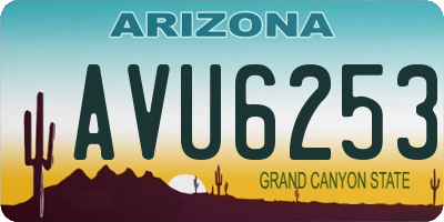 AZ license plate AVU6253