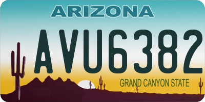AZ license plate AVU6382