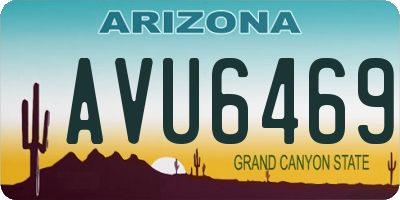 AZ license plate AVU6469