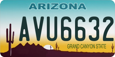 AZ license plate AVU6632