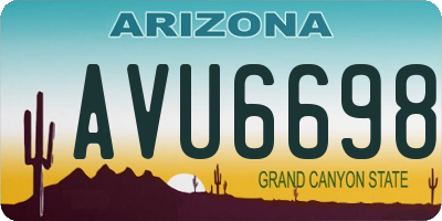 AZ license plate AVU6698