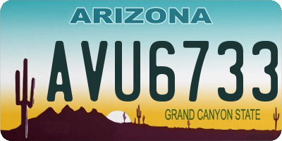 AZ license plate AVU6733