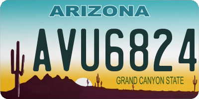 AZ license plate AVU6824