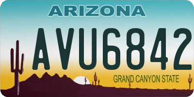 AZ license plate AVU6842