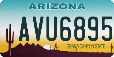 AZ license plate AVU6895