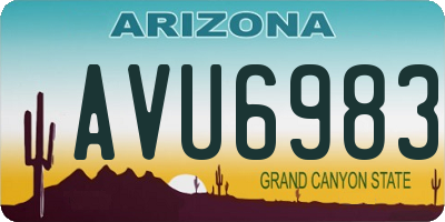 AZ license plate AVU6983