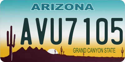 AZ license plate AVU7105