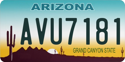 AZ license plate AVU7181