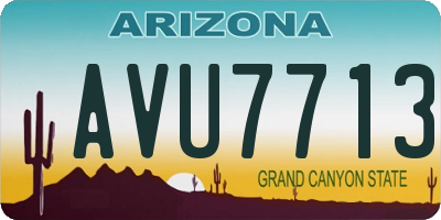 AZ license plate AVU7713