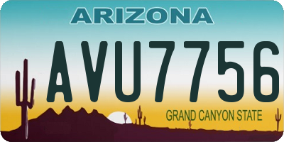 AZ license plate AVU7756