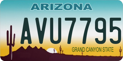 AZ license plate AVU7795