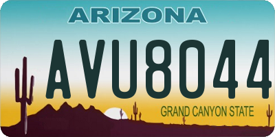 AZ license plate AVU8044