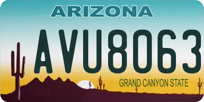 AZ license plate AVU8063