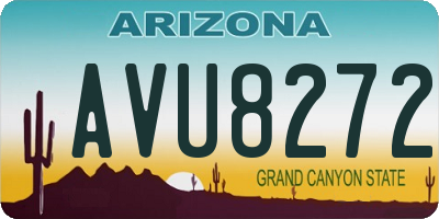 AZ license plate AVU8272
