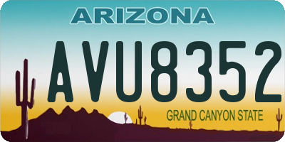 AZ license plate AVU8352