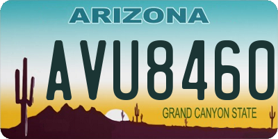 AZ license plate AVU8460