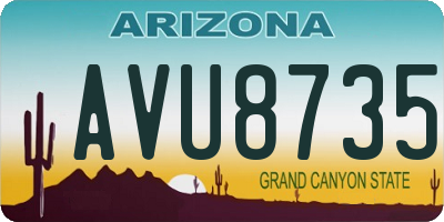 AZ license plate AVU8735