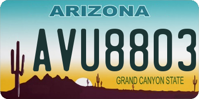 AZ license plate AVU8803