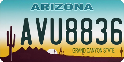 AZ license plate AVU8836