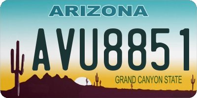 AZ license plate AVU8851