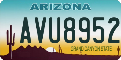 AZ license plate AVU8952