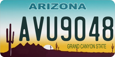 AZ license plate AVU9048