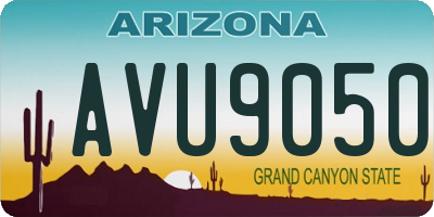 AZ license plate AVU9050