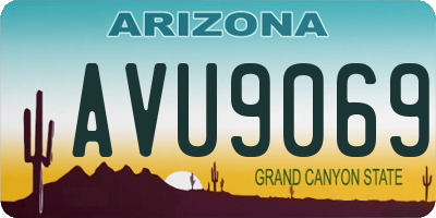 AZ license plate AVU9069