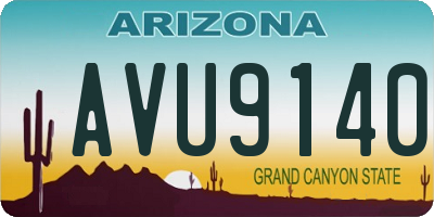 AZ license plate AVU9140