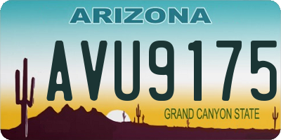AZ license plate AVU9175
