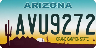 AZ license plate AVU9272