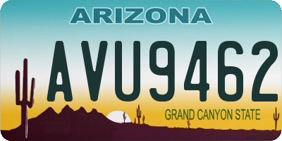 AZ license plate AVU9462