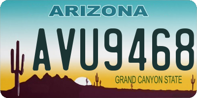 AZ license plate AVU9468