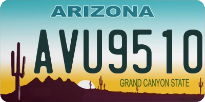 AZ license plate AVU9510