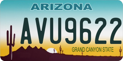 AZ license plate AVU9622