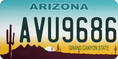 AZ license plate AVU9686
