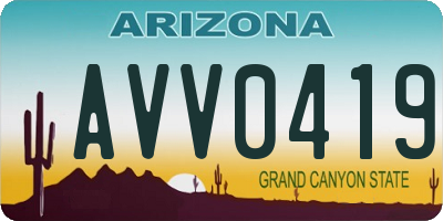 AZ license plate AVV0419