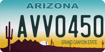AZ license plate AVV0450