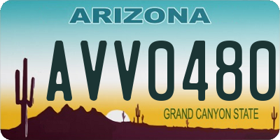 AZ license plate AVV0480