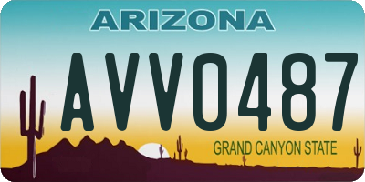AZ license plate AVV0487