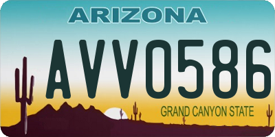 AZ license plate AVV0586