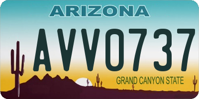 AZ license plate AVV0737