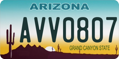 AZ license plate AVV0807