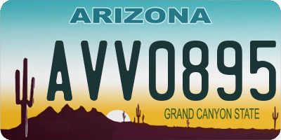 AZ license plate AVV0895
