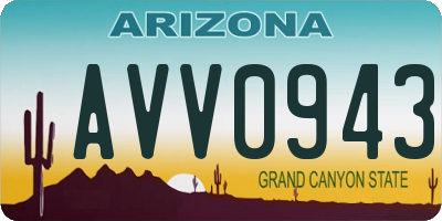 AZ license plate AVV0943