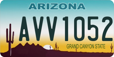 AZ license plate AVV1052
