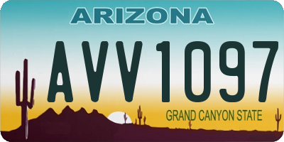 AZ license plate AVV1097