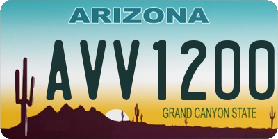 AZ license plate AVV1200