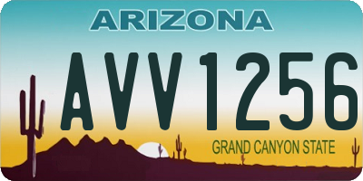 AZ license plate AVV1256