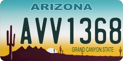 AZ license plate AVV1368